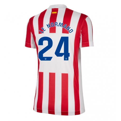 Billige Fotballdrakt Atletico Madrid Robin Le Normand #24 Replika Hjemmedrakt Dame 2025-26 Kortermet Billige Fotballdrakt Atletico Madrid Robin Le Normand #24 Replika Hjemmedrakt Dame 2025-26 Kortermet